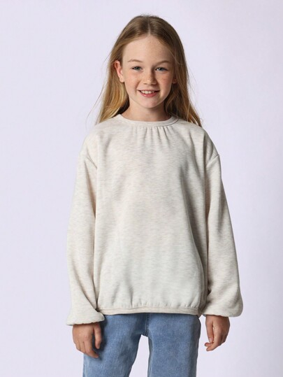 SUMWON Cozy Pullover Sweatshirt Classic Relaxed Fit Casual Loungewear Everyday Essential Fall Winter Comfortable School Outfit Youth Teen Apparel TG-8-12-00022