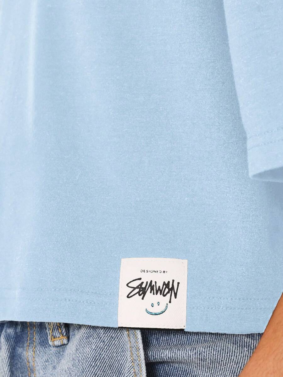 SUMWON Cropped Jersey Tee With Chain Necklace Streetwear Essential Fall Spring Wardrobe Must Have Urban Casual Youth Modern Layering Fashion TG-8-12-00028 - Image 22