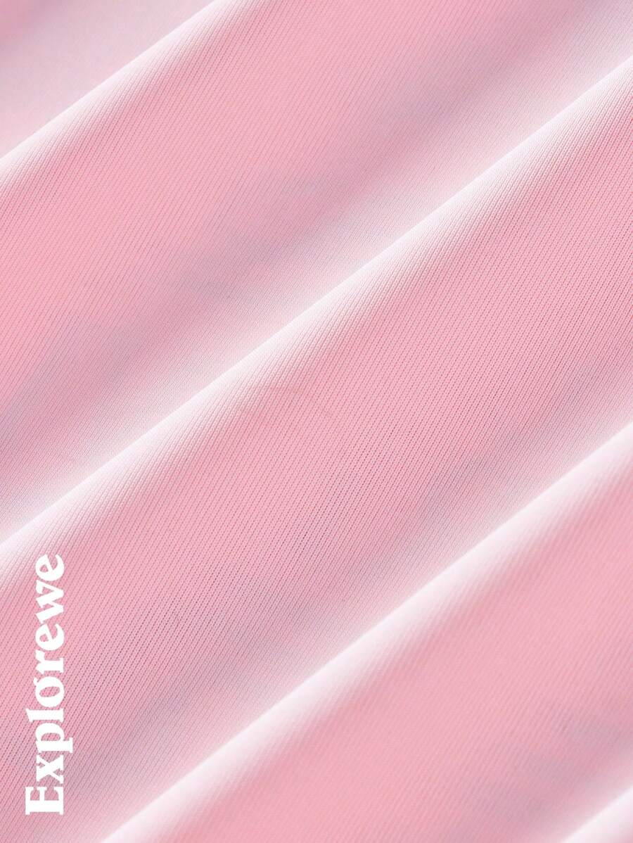 SHEIN Youth Girls' Outdoor Casual Cactus & Letter Print Round Neck T-Shirt, Pink, Summer TG-8-12-00054 - Image 7