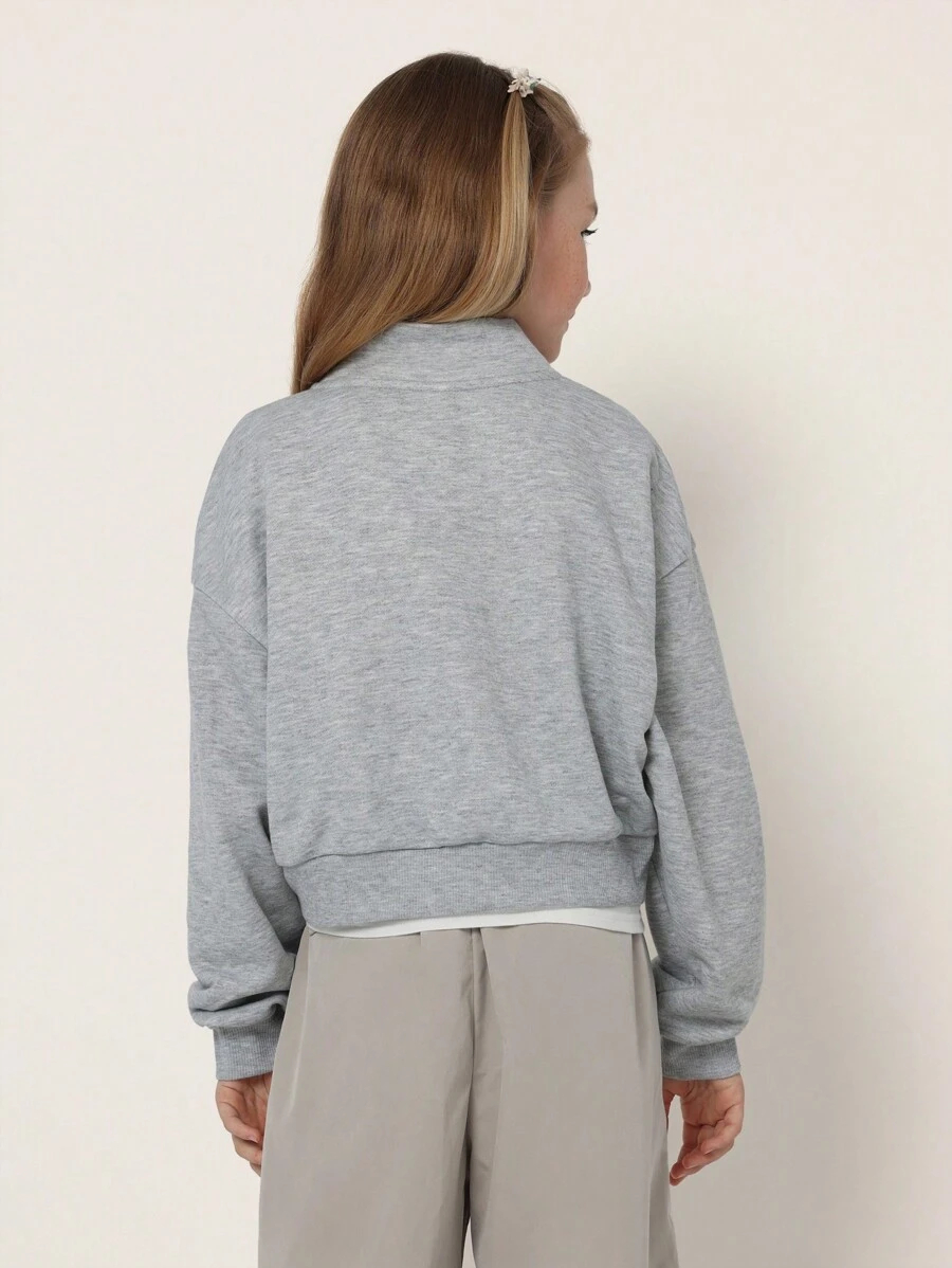 SUMWON Future Superstar Half Zip Pullover Athletic Sweatshirt Winter Casual Long Sleeve Sporty College Style Workout Youth Top TG-8-12-00059 - Image 3