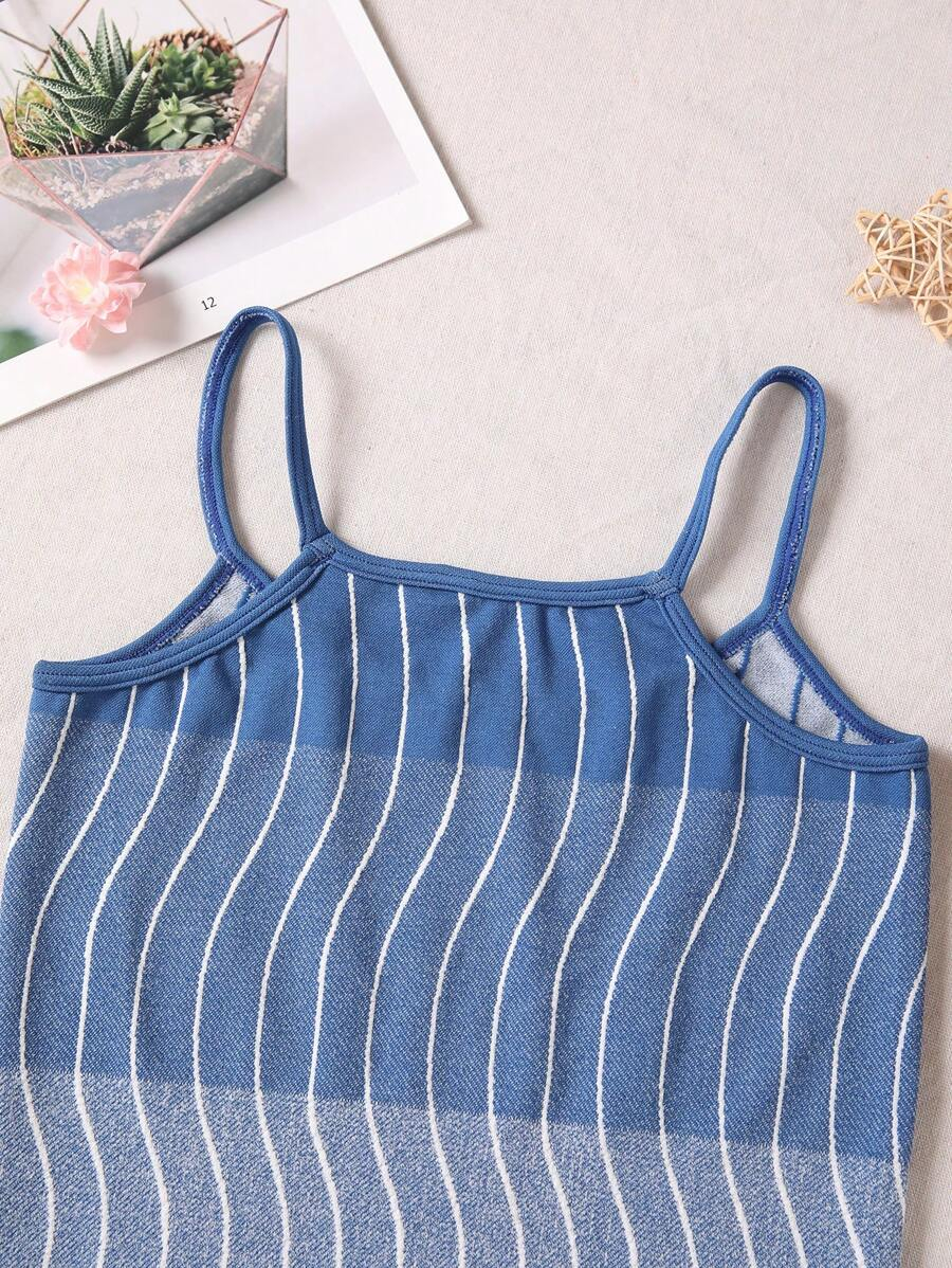 SHEIN Tween Girl Summer Wave Striped Sports Tank Top TG-8-12-00060 - Image 8