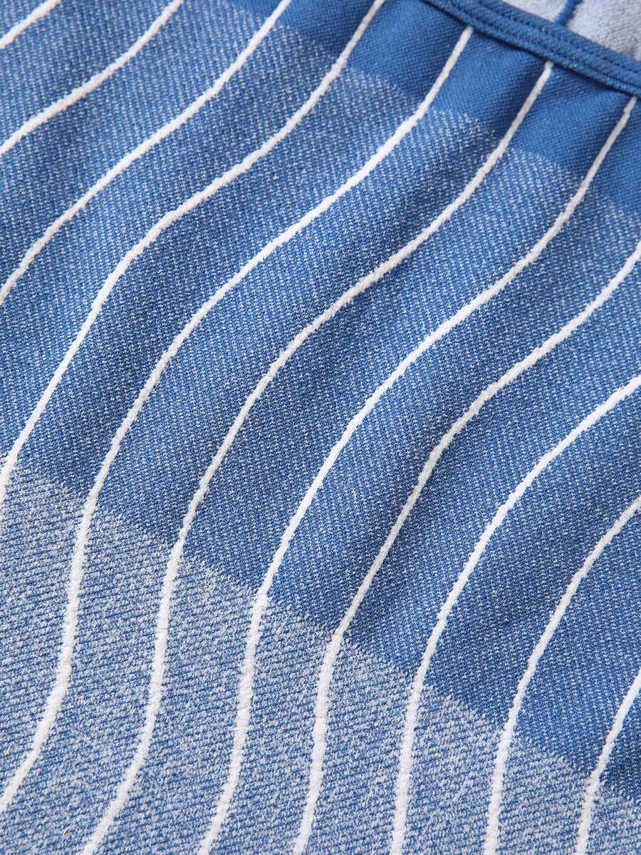 SHEIN Tween Girl Summer Wave Striped Sports Tank Top TG-8-12-00060 - Image 9