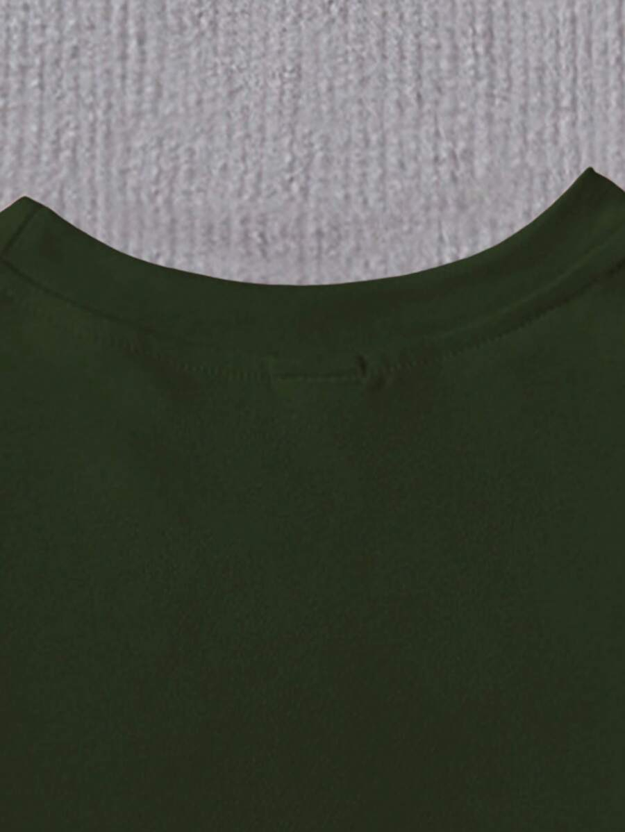 SHEIN Tween Girl Y2K Casual Blue Side Ruched Long Sleeve All-Match T-Shirt For Look TG-8-12-00067 - Image 5