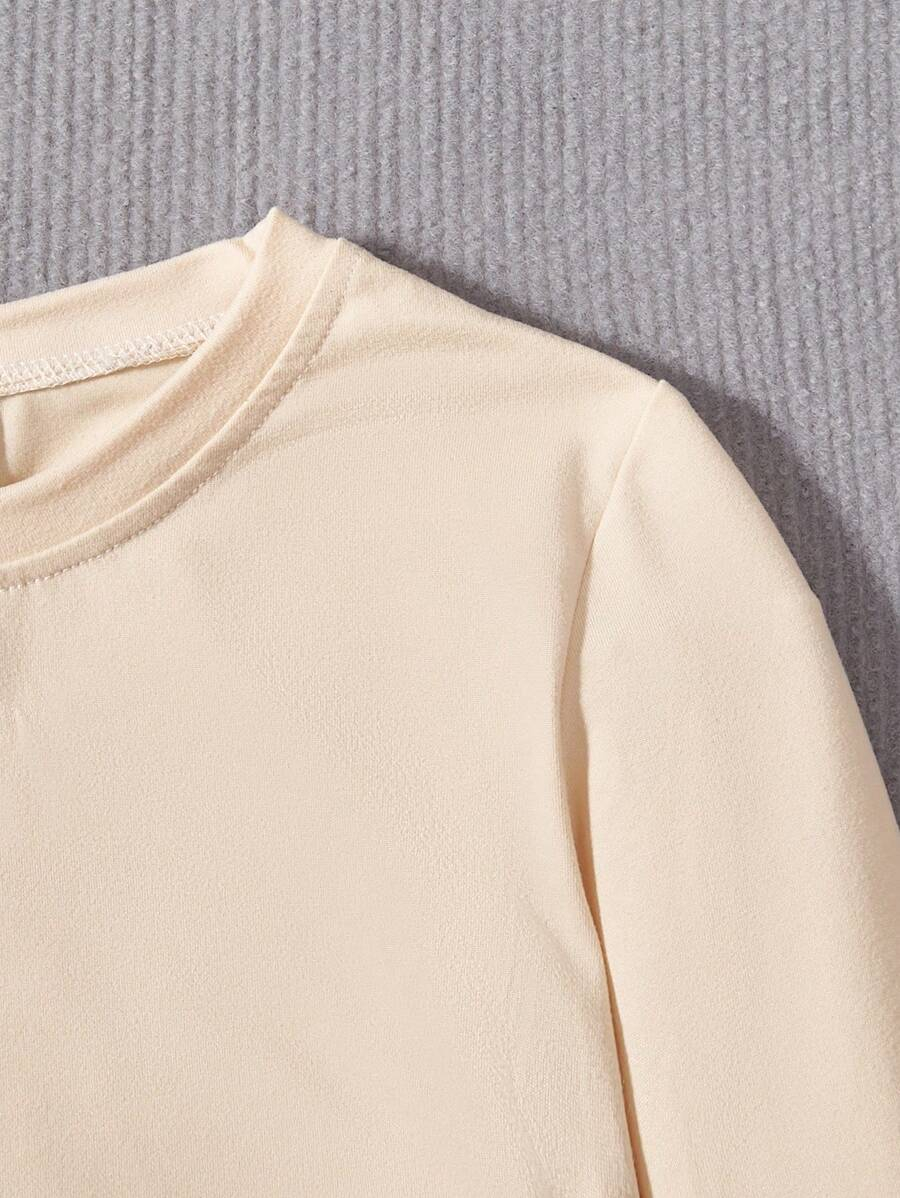 SHEIN Tween Girl Y2K Casual Blue Side Ruched Long Sleeve All-Match T-Shirt For Look TG-8-12-00067 - Image 15