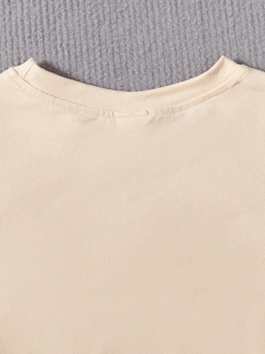 SHEIN Tween Girl Y2K Casual Blue Side Ruched Long Sleeve All-Match T-Shirt For Look TG-8-12-00067 - Image 16