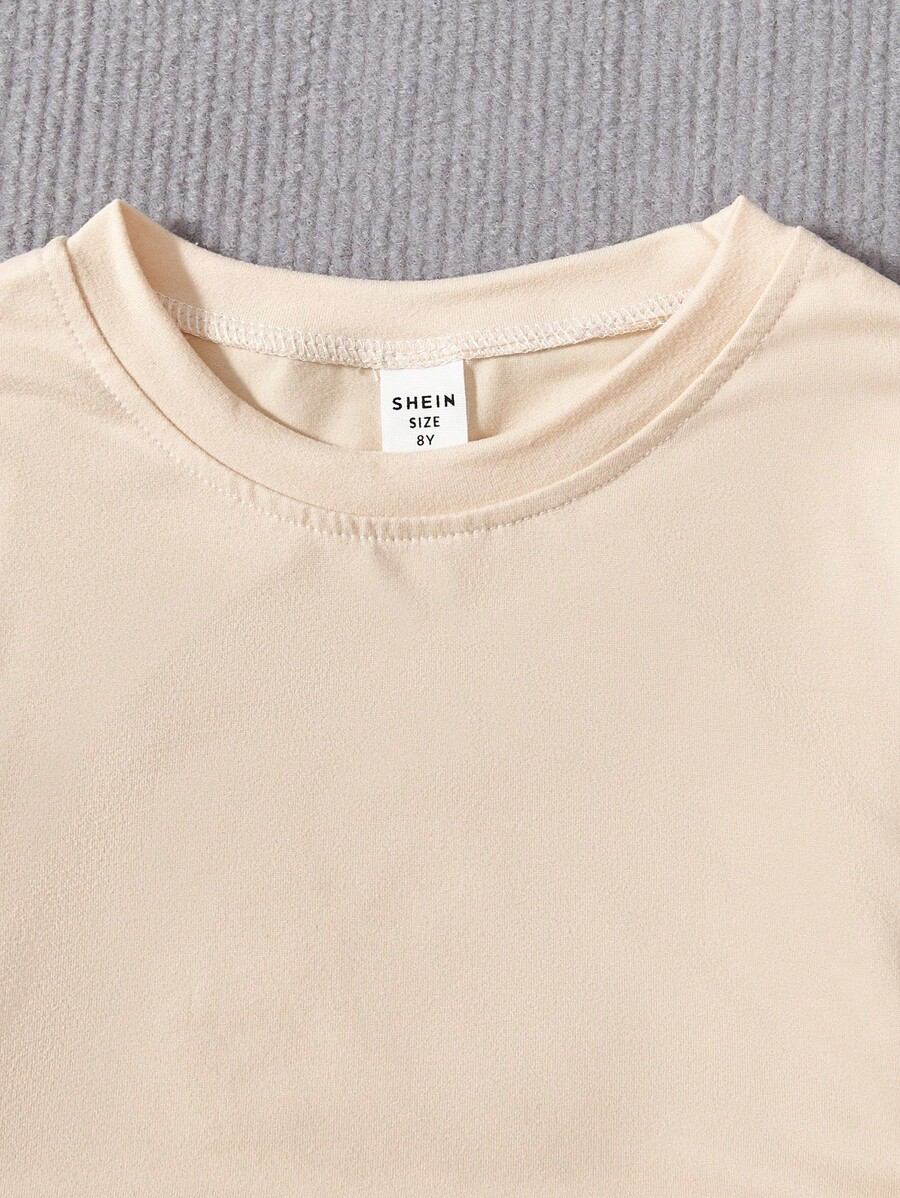 SHEIN Tween Girl Y2K Casual Blue Side Ruched Long Sleeve All-Match T-Shirt For Look TG-8-12-00067 - Image 18