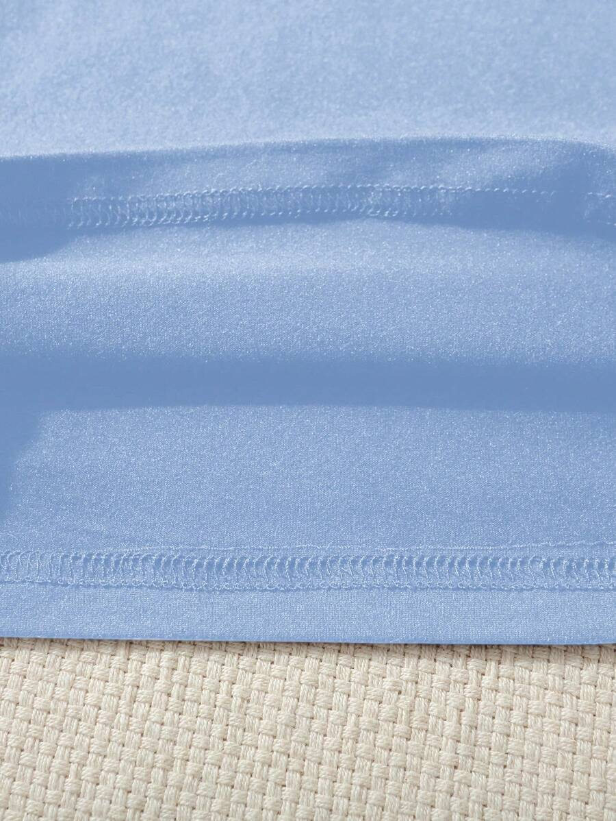 SHEIN Tween Girl Y2K Casual Blue Side Ruched Long Sleeve All-Match T-Shirt For Look TG-8-12-00067 - Image 25