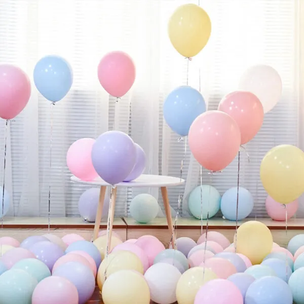 Macaron Pastel Colors Latex Balloons 10" Inch - Single color 15 Pcs