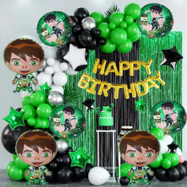 Ben 10 Theme Birthday Party Decorations Full Set of Balloons & Items