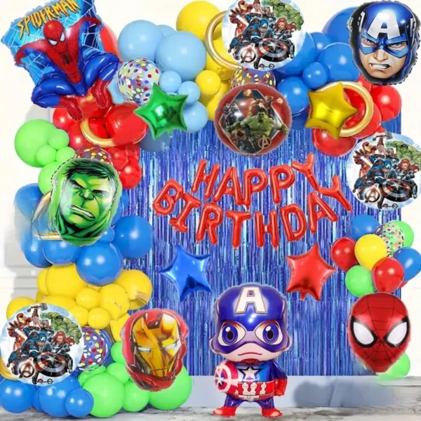 Avengers Theme Birthday Party Decorations Full Set of Balloons & Items