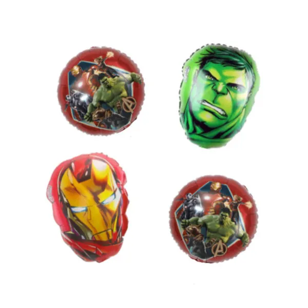 Avengers Theme Foil Balloons - Pack of 4 Balloons