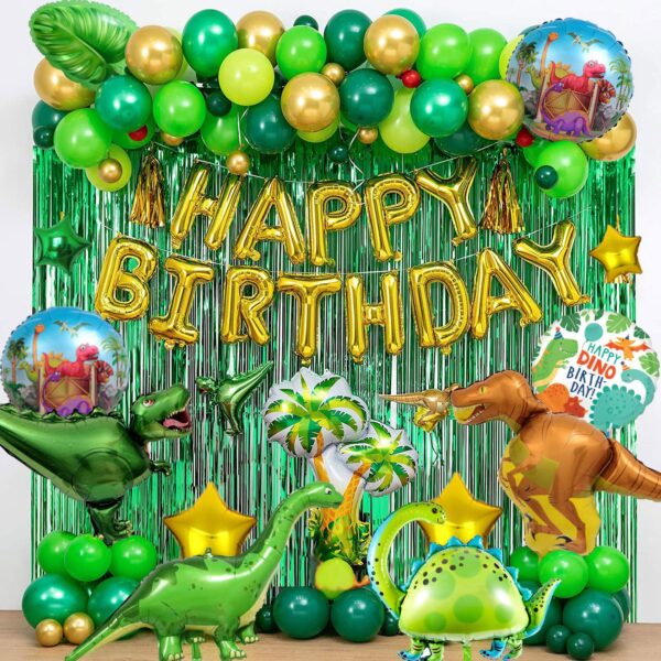Dinosaurs Theme Birthday Party Decorations Full Set of Balloons & Items