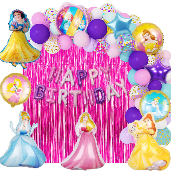 Disney Princesses Theme Birthday Party Decorations Full Set of Balloons & Items