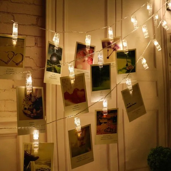 20 LED Photo Clip String Lights - Battery Operated