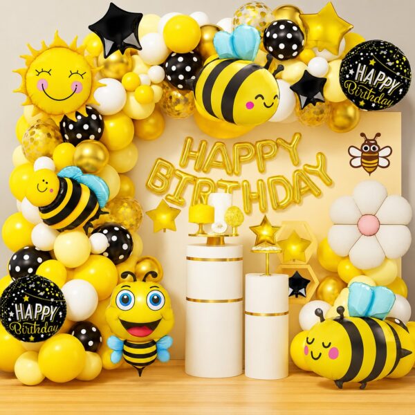 Bee Theme Birthday Party Decorations Full Set of Balloons & Items