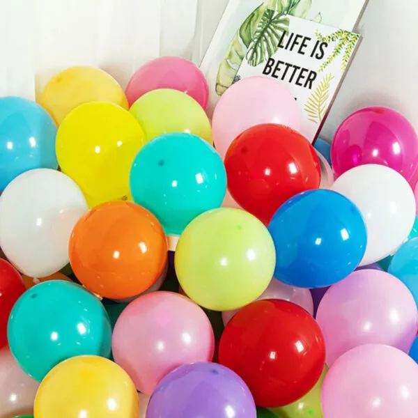 25 Pcs High Quality Single color Latex Balloons - 10" Inch