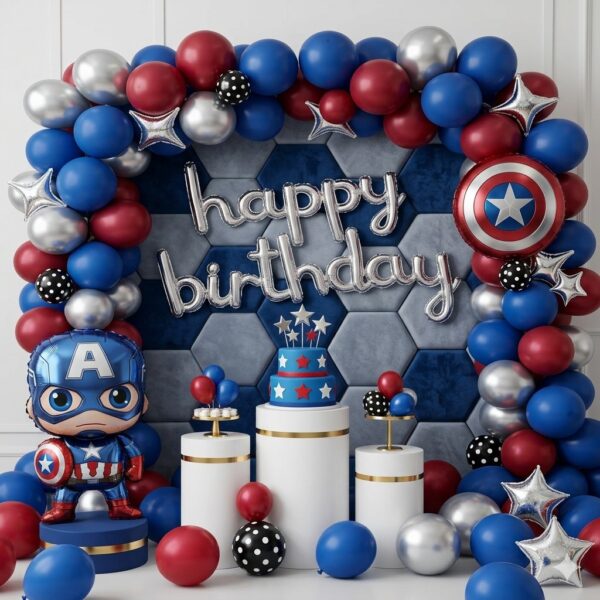 Captain America Birthday Party Decoration Set (49 Pcs)