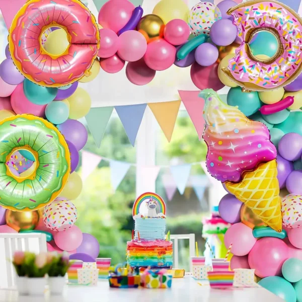 Donut Theme Birthday Balloon Kit for Girls/Baby shower (100 Pcs)